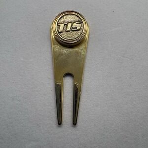 TIS Navigation‎ Corp Golf Ball Marker Divot Repair Tool Gold Plated